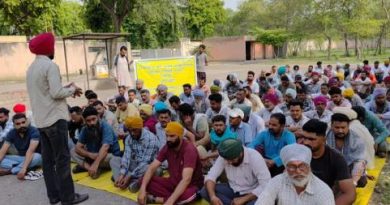 ਦੇਸ਼ ਵਿਆਪੀ ਹੜਤਾਲ ਦੀ ਤਿਆਰੀ ਵਜੋਂ ਥਰਮਲ ਦੇ ਠੇਕਾ ਮੁਲਾਜ਼ਮਾਂ ਨੇ ਕੀਤੀ ਗੇਟ ਰੈਲੀ