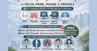 Free Mega Medical & Blood Donation Camp Held in Phase 7, Mohali