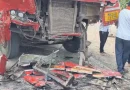 भीषण सड़क हादसा: हाईवे के गड्ढे ने ली 5 श्रद्धालुओं की जान, बस से टकराकर चकनाचूर हुई कार